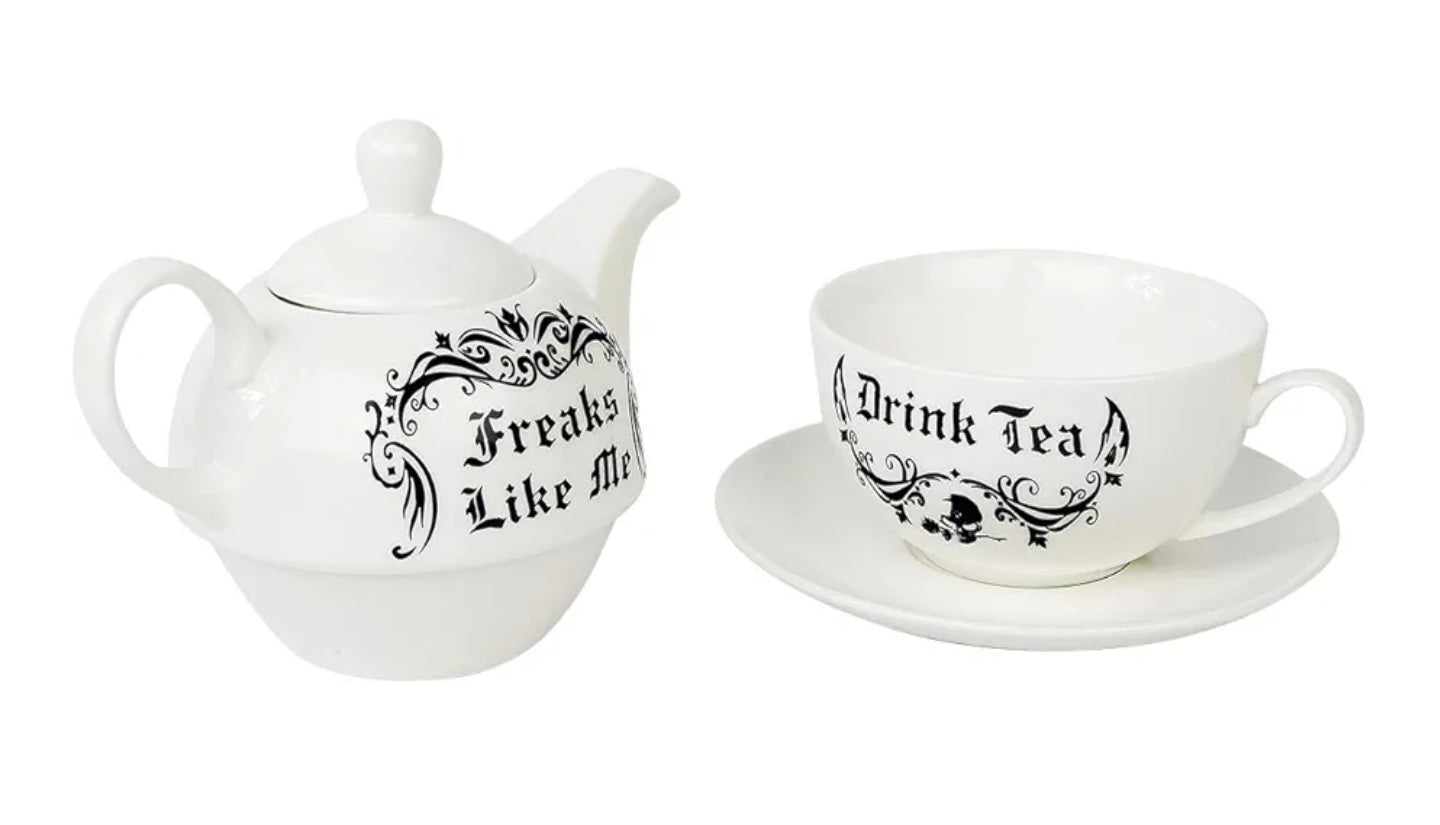 Freaks Like Me Drink Tea Set