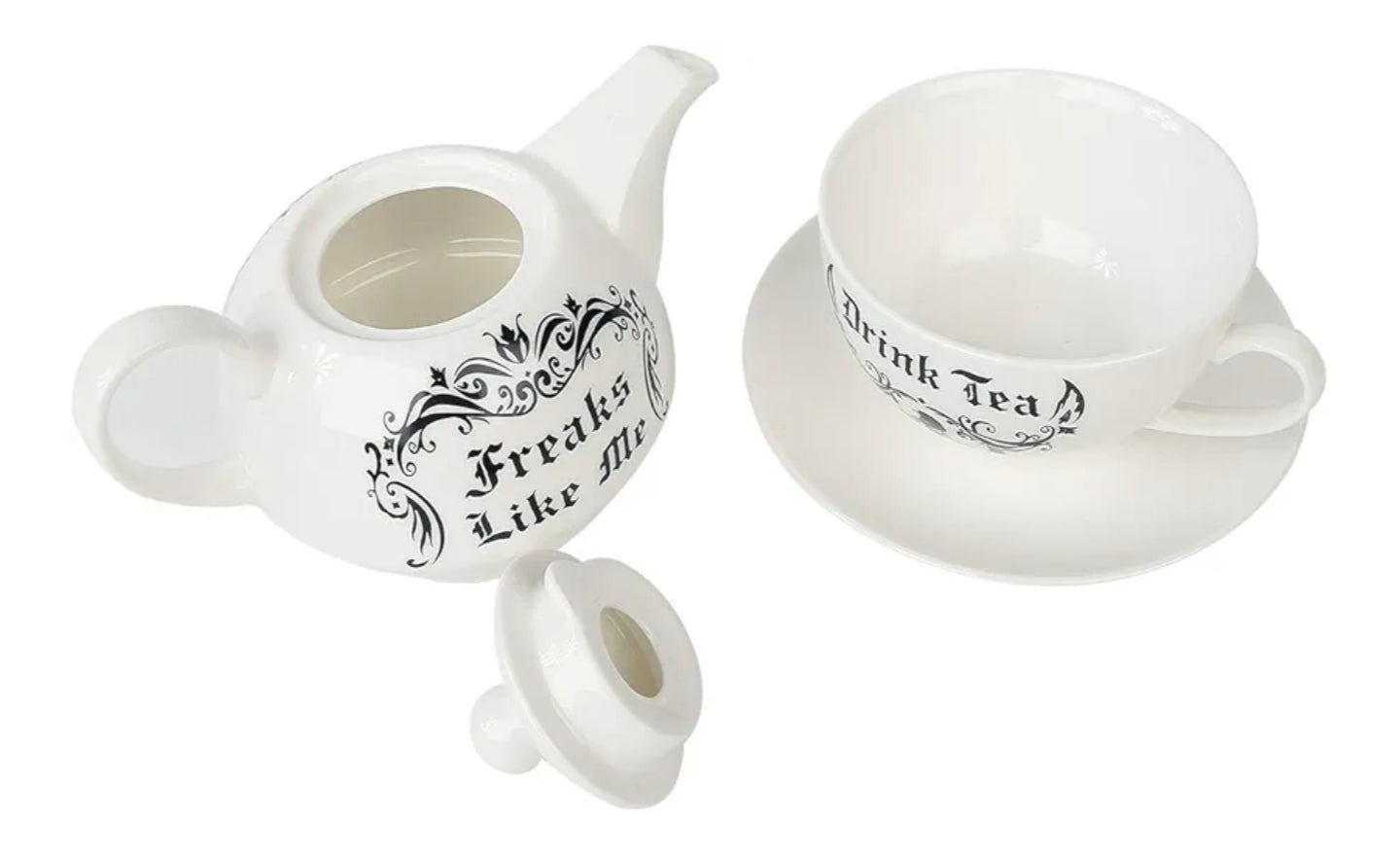 Freaks Like Me Drink Tea Set