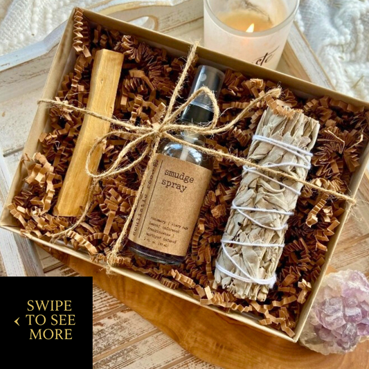 Smudge & Cleanse Ritual Set | Sage, Palo Santo & Crystal Mist