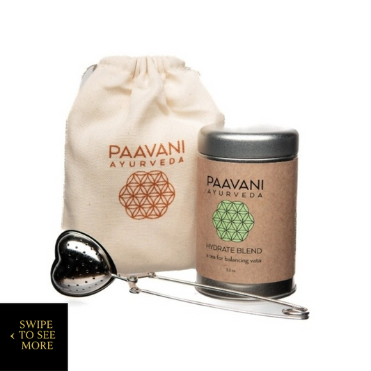 Herbal Tea Ritual Kit with Heart Infuser and Travel Pouch – Hydrate Blend